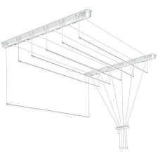 DuraHome mennyezeti, fehér 6 × 150 cm ruhaszárító állvány