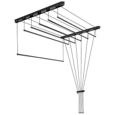 DuraHome mennyezeti, fekete 6 × 140 cm ruhaszárító állvány