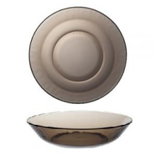  Duralex Mély tányér, temperált üveg, 20 cm, Lys, 201042 tányér és evőeszköz