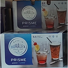 Duralex Prisme trans, üveg pohár, átlátszó, 50cl, 6db üdítős pohár
