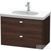 Duravit Brioso 82 cm-es alsó szekrény D-Code mosdóhoz, sötét gesztenye színben BR414601053 ( BR41460 )