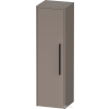 Duravit D-CODE 132x40x36 cm-es 1 ajtós félmagas szekrény fekete fogantyúval, balos, matt bazalt DC1338LBD430000