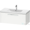 Duravit D-CODE 98,4x46 cm-es 1 fiókos alsószekrény mosdó és csaptelep nélkül, króm fogantyúval, matt fehér DC4668010180000
