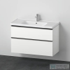 Duravit D-NEO 100x48 cm-es, 2 fiókos alsószekrény-1 csaplyukas mosdó kombináció, csaptelep nélkül, matt fehér DE012201818