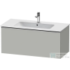 Duravit D-NEO 101x46,2 cm-es, 1 fiókos fali szekrény, rozsdamentes acél színű fogantyúval, 233610XXX mosdóhoz, matt betonszürke DE4263070070000