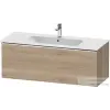 Duravit D-NEO 121x46,2 cm-es, 1 fiókos alsószekrény króm fogantyúval 233612,vagy 236112 mosdóhoz, márványos tölgy DE4264010550000