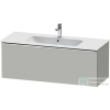 Duravit D-NEO 121x46,2 cm-es, 1 fiókos alsószekrény króm fogantyúval 233612,vagy 236112 mosdóhoz, matt betonszürke DE4264010070000