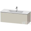 Duravit D-NEO 121x46,2 cm-es, 1 fiókos alsószekrény króm fogantyúval 233612,vagy 236112 mosdóhoz, matt taupe DE4264010910000