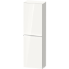 Duravit D-NEO 132x40x24 cm-es, 1 ajtós félmagas szekrény króm fogantyúval, jobbos, fényes fehér DE1318R10220000