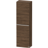 Duravit D-NEO 132x40x24 cm-es, 1 ajtós félmagas szekrény króm fogantyúval, jobbos, sötét dió DE1318R10210000