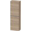 Duravit D-NEO 132x40x24 cm-es 1 ajtós félmagas szekrény rozsdamentes acél hatású fogantyúval, balos, márványos tölgy DE1318L70550000