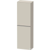 Duravit D-NEO 132x40x24 cm-es 1 ajtós félmagas szekrény rozsdamentes acél hatású fogantyúval, jobbos, matt taupe DE1318R70910000