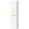 Duravit D-NEO 176x40x36 cm-es 1 ajtós magas szekrény arany színű fogantyúval, balos, matt fehér DE1328L34180000