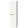 Duravit D-NEO 176x40x36 cm-es 1 ajtós magas szekrény arany színű fogantyúval, jobbos, matt fehér DE1328R34180000