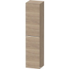 Duravit D-NEO 176x40x36 cm-es 1 ajtós magas szekrény króm színű fogantyúval, balos, márványos tölgy DE1328L10550000