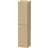 Duravit D-NEO 176x40x36 cm-es 1 ajtós magas szekrény rozsdamentes acél hatású fogantyúval, balos, natúr tölgy DE1328L70300000