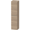 Duravit D-NEO 176x40x36 cm-es 1 ajtós magas szekrény rozsdamentes acél hatású fogantyúval, jobbos, márványos tölgy DE1328R70550000