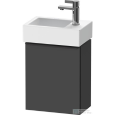 Duravit D-NEO 364x222 mm-es 1 ajtós függesztett szekrény 072438 mosdóhoz,balos, Graphite Matt Decor DE4218L4949 fürdőszoba bútor