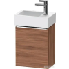Duravit D-NEO 36,4x22,2 cm-es, 1 ajtós fali szekrény króm fogantyúval 072438 mosdóhoz, balos, matt dió DE4218L10790000