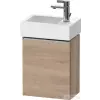 Duravit D-NEO 36,4x22,2 cm-es, 1 ajtós fali szekrény nemesacél színű fogantyúval 072438 mosdóhoz, jobbos, márványos tölgy DE4218R70550000