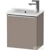 Duravit D-NEO 41x27,4 cm-es, 1 ajtós fali szekrény króm fogantyúval 072343 mosdóhoz, jobbos, matt bazalt DE4259R10430000