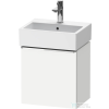 Duravit D-NEO 43,4x32,2 cm-es, 1 ajtós alsószekrény króm színű fogantyúval, mosdó és csaptelep nélkül, balos, matt fehér DE4217L10180000