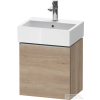 Duravit D-NEO 43,4x32,2 cm-es, 1 ajtós alsószekrény rozsdamentes acél hatású fogantyúval, mosdó és csaptelep nélkül, balos, márványos tölgy DE4217L70550000