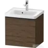 Duravit D-NEO 48,4x37,2 cm-es, 1 fiókos fali szekrény, fekete fogantyúval, 074250XXX mosdóhoz, matt sötét dió DE42480BD210000