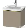 Duravit D-NEO 48,4x37,2 cm-es, 1 fiókos fali szekrény, polírozott arany színű fogantyúval, 074250XXX mosdóhoz, matt len DE4248034750000