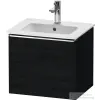 Duravit D-NEO 51x40,2 cm-es, 1 fiókos fali szekrény, króm fogantyúval, 233653XXX mosdóhoz, matt fekete tölgy DE4260010160000