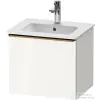 Duravit D-NEO 51x40,2 cm-es, 1 fiókos fali szekrény, szálcsiszolt bronz színű fogantyúval, 233653XXX mosdóhoz, fényes fehér DE4260004220000