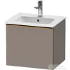 Duravit D-NEO 51x40,2 cm-es, 1 fiókos fali szekrény, szálcsiszolt bronz színű fogantyúval, 233653XXX mosdóhoz, matt bazalt DE4260004430000