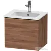 Duravit D-NEO 51x40,2 cm-es, 1 fiókos fali szekrény, szálcsiszolt bronz színű fogantyúval, 233653XXX mosdóhoz, matt dió DE4260004790000