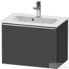 Duravit D-NEO 61x37,2 cm-es, 1 fiókos fali szekrény króm fogantyúval 234263XXX mosdóhoz, matt grafit DE4268010490000
