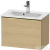 Duravit D-NEO 61x37,2 cm-es, 1 fiókos fali szekrény polírozott arany színű fogantyúval 234263XXX mosdóhoz, natúr tölgy DE4268034300000