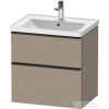 Duravit D-NEO 634x452 mm-es 2 fiókos függesztett szekrény 236765XXX mosdóhoz,Linen Decor DE435407575