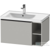 Duravit D-NEO 784x452 mm-es 1 fiókós,nyitott polcos függesztett szekrény 236980 mosdóhoz,Concrete Grey Matt Decor DE425800707