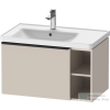 Duravit D-NEO 784x452 mm-es 1 fiókós,nyitott polcos függesztett szekrény 236980 mosdóhoz,Taupe Matt Decor DE425809191