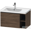 Duravit D-NEO 784x452 mm-es 1 fiókós,nyitott polcos függesztett szekrény 236980 mosdóhoz,Walnut Dark Decor DE425802121
