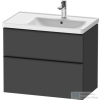 Duravit D-NEO 784x452 mm-es 2 fiókos függesztett szekrény 237080XXX mosdóhoz,Graphite Matt Decor DE435804949