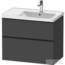 Duravit D-NEO 784x452 mm-es 2 fiókos függesztett szekrény 237080XXX mosdóhoz,Graphite Matt Decor DE435804949 fürdőszoba bútor