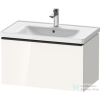 Duravit D-NEO 784x 452 mm-es 1 fiókós függesztett szekrény,White High Gloss Decor DE425502222