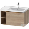 Duravit D-NEO 78,4*45,2 cm-es, 1 fiókos alsószekrény csiszolt bronz színű fogantyúval, mosdó és csaptelep nélkül, márványos tölgy DE4257004550000