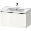 Duravit D-NEO 78,4x45,2 cm-es, 1 fiókos fali szekrény, króm fogantyúval, 236980XXX mosdóhoz, fényes fehér DE4255010220000