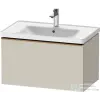 Duravit D-NEO 78,4x45,2 cm-es, 1 fiókos fali szekrény, szálcsiszolt bronz fogantyúval, 236980XXX mosdóhoz, matt taupe DE4255004910000