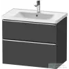 Duravit D-NEO 78,4x45,2 cm-es, 2 fiókos fali szekrény, króm fogantyúval, 236780XXX mosdóhoz, matt grafit DE4355010490000