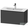 Duravit D-NEO 81x37,2 cm-es, 1 fiókos fali szekrény, fekete fogantyúval, 234283XXX mosdóhoz, matt grafit DE42690BD490000