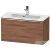 Duravit D-NEO 81x37,2 cm-es, 1 fiókos fali szekrény, króm fogantyúval, 234283XXX mosdóhoz, matt dió DE4269010790000