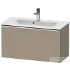 Duravit D-NEO 81x37,2 cm-es, 1 fiókos fali szekrény, króm fogantyúval, 234283XXX mosdóhoz, matt len DE4269010750000