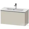 Duravit D-NEO 81x37,2 cm-es, 1 fiókos fali szekrény, rozsdamentes acél színű fogantyúval, 234283XXX mosdóhoz, matt taupe DE4269070910000